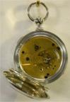 Zilveren zakhorloge met sleutelopwinding. Maker: American Watch Co. Waltham, Mass. Circa 1882. Prijs: €.595,- 