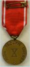 Keerzijde van de Medaille voor Trouwe Dienst van het Nederlandse Rode Kruis. Met gesp XX. Uitvoering van na 2000. Prijs: .30,-