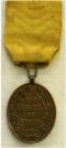 Medaille voor Ijver en Trouw bij 's-Rijks Land- en Zeemacht. Brons (12 jaar). Ingesteld 1877. Slechts uitgereikt t/m 1890! Ontwerp: Jan Menger. Prijs: .125,-