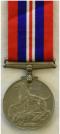 Keerzijde van GB: British War Medal 1939-1945. Uitgereikt voor ten minste 28 dagen service in leger of vloot in WOII. 