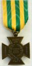 Keerzijde van het Metalen Kruis 1830-1831 voor Vrijwilligers. Ingesteld in 1831. Voor deelname aan de Tiendaagse Veldtocht. Brons van veroverde kanonnen.