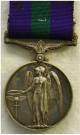 Groot-Brittanni: General Service Medal 1918-1962. Ingesteld 1923. Zilver. Met gesp 'Palestine 1945-1948'. Op naam van: 4612114 Sjt. H. Simms D.W.R. (Duke of Wellington's Regiment). Prijs: .145,-