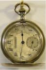 Zilveren savonnet zakhorloge. System Glashtte. Verzilverde wijzerplaat. Circa 1930. Prijs: .375,-