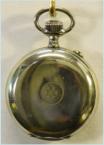 Zakhorloge 'Post & Spoor Chronometre'. Nikkelen kast, emaille wijzerplaat. Prijs: .275,-