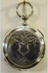 Zilveren zakhorloge met sleutelopwinding. Maker: American Watch Co. Waltham, Mass. Circa 1882. Prijs: .595,- 