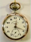 Spoorwegzakhorloge, circa 1890. Zilveren kast met vergulding. Maker: A. Rosskopf & Cie. Prijs: VERKOCHT