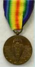 USA: Victory Medal 1914-1918. Eerste Wereldoorlog. Ingesteld 1919. Brons. Aan hangend lint. Prijs: .65,-