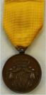 Voorzijde van de Medaille voor Trouwe Dienst bij de Koninklijke Marine. Brons(12 jaar), 37mm. Uitgereikt tussen 1861-1904. Prijs: �.45,-