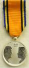 Huwelijksmedaille 2002 t.g.v. het huwelijk van Willem-Alexander en Maxima. Zilver. Inclusief bijbehorende cassette. Prijs: �.265,-