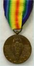 USA: Victory Medal 1914-1918. Eerste Wereldoorlog. Ingesteld 1919. Brons. Aan hangend lint. Prijs: �.65,-