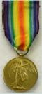 GB: Victory Medal 1914-1918. Eerste Wereldoorlog. Ingesteld 1919. Op naam van: 53931 Sjt. W.P. Stevenson R.A. (Royal Artillery). Verguld brons. Prijs: �.35,-