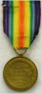 GB: Victory Medal 1914-1918. Eerste Wereldoorlog. Ingesteld 1919. Op naam van: 53931 Sjt. W.P. Stevenson R.A. (Royal Artillery). Verguld brons. Prijs: �.35,-