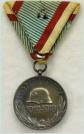 Hongarije: Oorlogsherinneringsmedaille Eerste Wereldoorlog. Combattantenversie. Ingesteld 1929. Verzilverd brons. Prijs: �.32,50