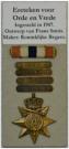 Ereteken voor Orde en Vrede, ingesteld 1947. Gemonteerd met baton en vier gespen 1946-1947-1948-1949. Prijs: �.35,-