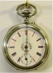 Zakhorloge in Berlijns zilveren kast (argentan), circa 1930. Maker: Excelsa. Prijs: �.275,-