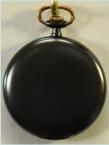 Gunmetal dresswatch zakhorloge. Maker: Tavannes Watch Co. Circa 1930. Wijzerplaat met 24-uursaanduiding. Prachtig geblauwde kast! Prijs: �.375,-