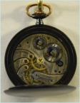 Gunmetal dresswatch zakhorloge. Maker: Tavannes Watch Co. Circa 1930. Wijzerplaat met 24-uursaanduiding. Prachtig geblauwde kast! Prijs: �.375,-