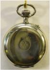 Zakhorloge 'Post & Spoor Chronometre'. Nikkelen kast, emaille wijzerplaat. Prijs: �.275,-