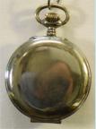 Wekkerhorloge / zakhorloge met wekker, circa 1930. Achterdeksel uitklapbaar om het horloge neer te zetten. Prijs: �.395,-