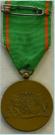 Keerzijde van de Vrijwilligersmedaille voor Openbare Orde en Veiligheid. Ingesteld 1958. Met gesp XV. 