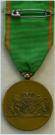 Keerzijde van de Vrijwilligersmedaille voor Openbare Orde en Veiligheid. Ingesteld 1958. Met gesp XXV. 