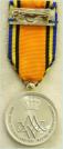 Huwelijksmedaille 2002 t.g.v. het huwelijk van Willem-Alexander en Maxima. Zilver. Inclusief bijbehorende cassette. Prijs: �.265,-
