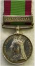 Groot-Brittanni�: Afghanistan Medal. Ingesteld 1881. Zilver. Met gesp 'Peiwar Kotal'. Op naam van: Sowar Abdool Kadeer Khan 8th Bengal Cavalery. Prijs op aanvraag. 