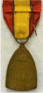 Belgi�: Herinneringsmedaille 1914-1918. Eerste Wereldoorlog. Ingesteld 1919. Met kroon op het lint. Prijs: �.25,-